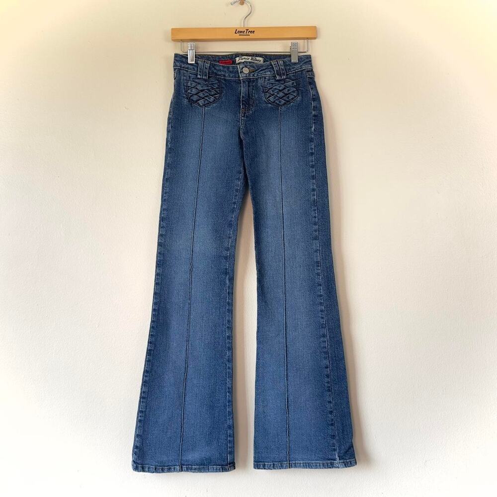 Y2K Low Rise Paris Blue Bootcut Jeans Cowgirl Western Preppy 2000s - Size 1